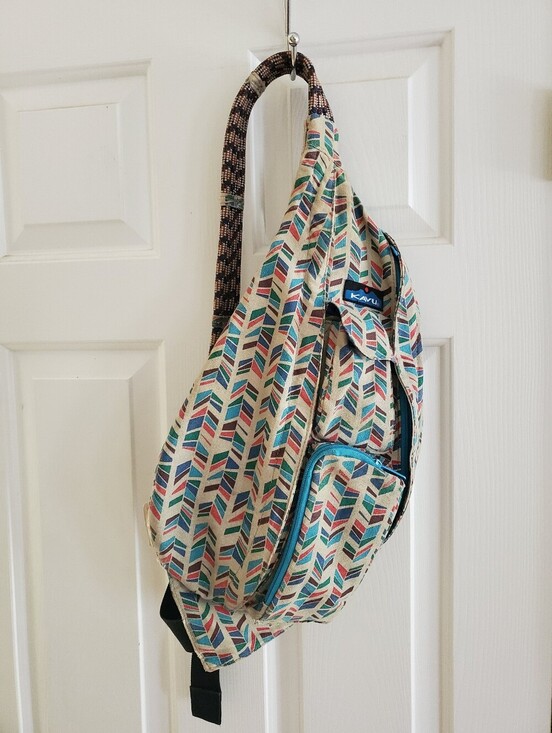 Kavu Handbags - Kavu Rope Shoulder Sling Bag Limited Edition Aztec Geometric Turquoise Boho